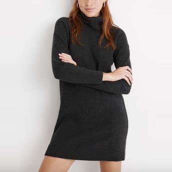 Madewell Foldover Turtleneck Sweater Dress