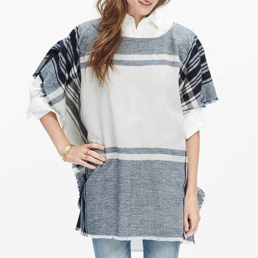 madewell.com, Madewell Plaid Blanket Poncho