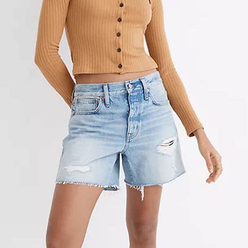 madewell.com, Madewell Relaxed Mid-Length Denim Shorts