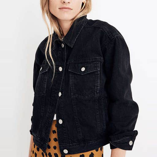 madewell.com, Madewell The Boxy-Crop Jean Jacket In Lunar Wash