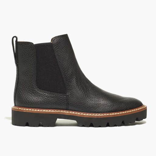 madewell.com, Madewell The Citywalk Lugsole Chelsea Boot In Leather