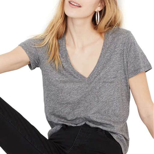 nordstrom.com, Madewell Whisper Cotton V-Neck Pocket Tee