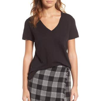 Madewell Whisper Cotton V-Neck Pocket Tee
