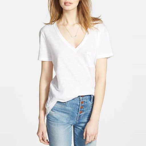 nordstrom.com, Madewell Whisper Cotton V-Neck Pocket Tee