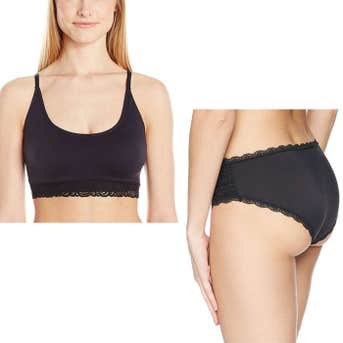 Mae Lace Scoopneck Bralette And Hipster Brief