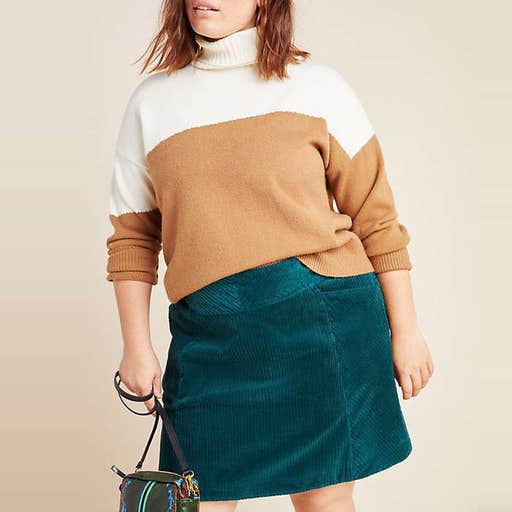 anthropologie.com, Maeve Corduroy Velvet Mini Skirt