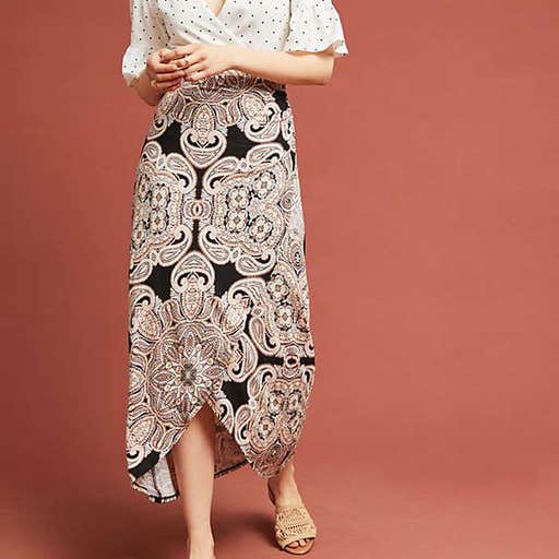 anthropologie.com, Maeve Corvo Wrap Skirt