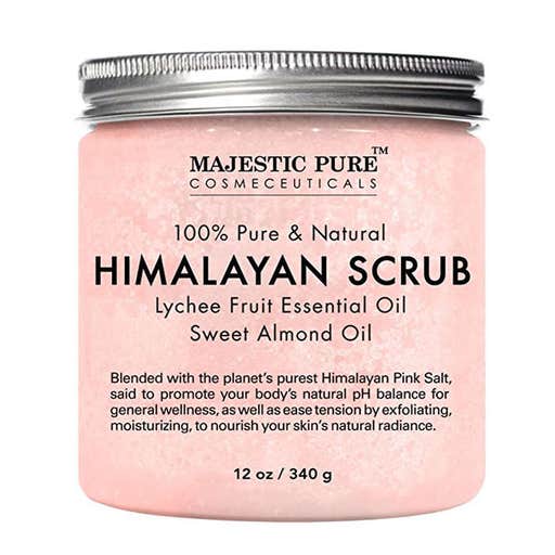 amazon.com, Majestic Pure Himalayan Lychee Essential Oil Salt Body Scrub