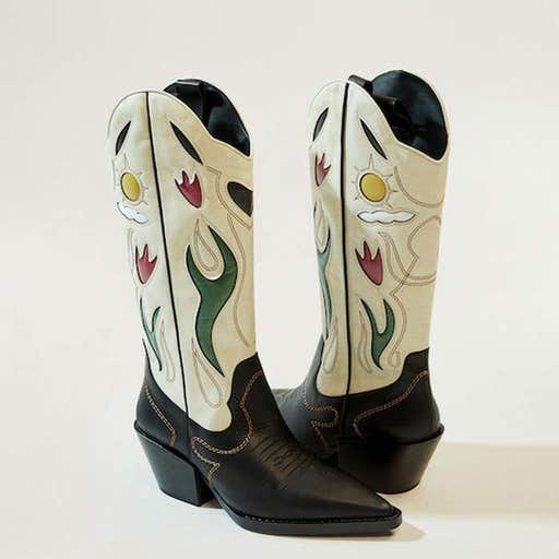 mango.com, Mango Cowboy leather boots