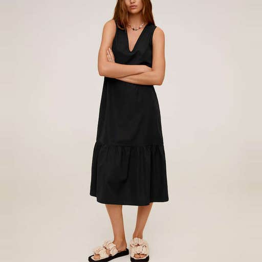 mango.com, Mango Fluted Hem dress