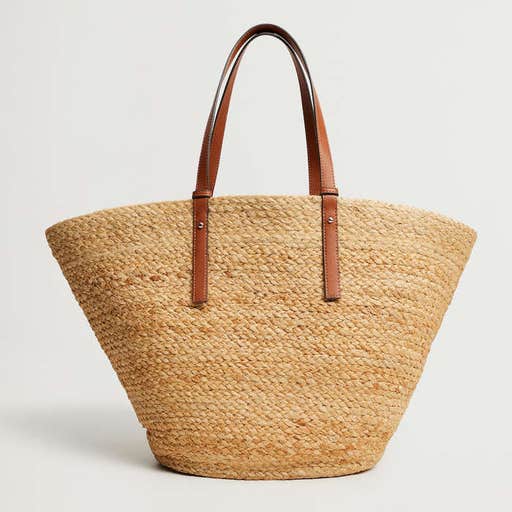 mango.com, Mango Jute Basket Bag