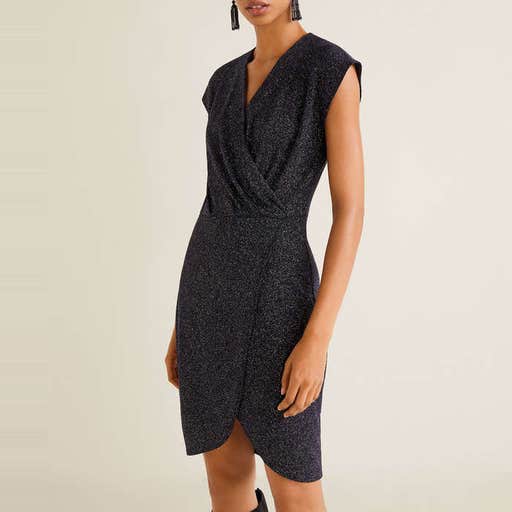 mango.com, Mango Metallic Thread Dress