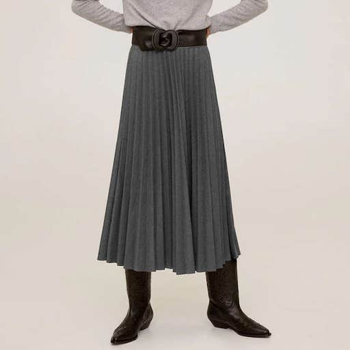 mango.com, Mango Pleated Midi Skirt