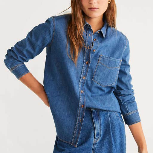 mango.com, Mango Pocket Denim Shirt