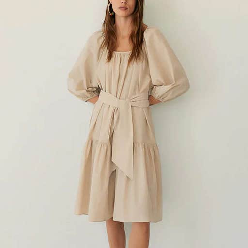 mango.com, Mango Puffed Sleeves Dress
