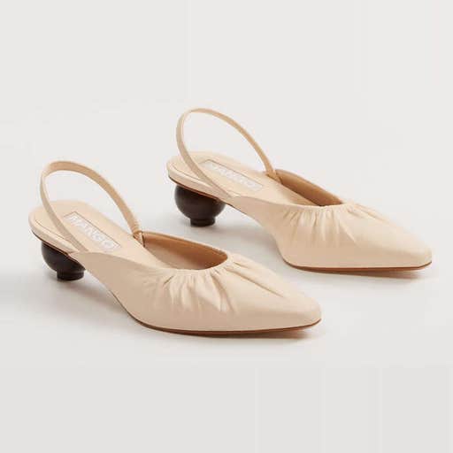 mango.com, Mango Slingback Leather Shoes