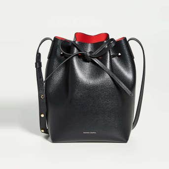 Mansur Gavriel Mini Leather Bucket Bag
