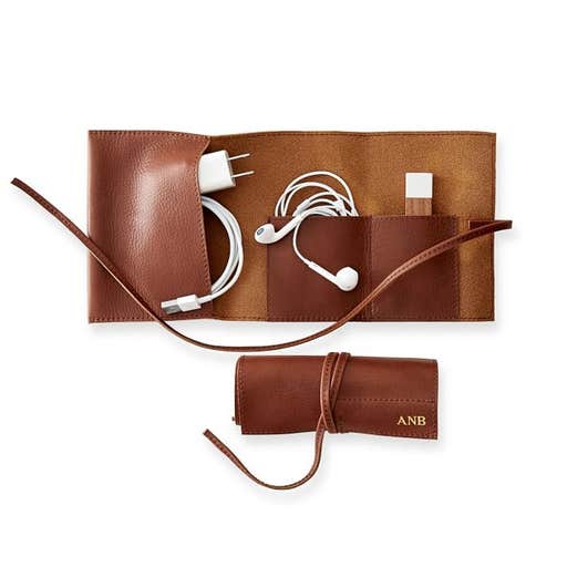 markandgraham.com, Mark and Graham Leather Charger Roll Up