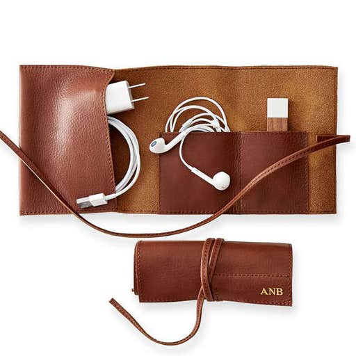 markandgraham.com, Mark & Graham Leather Charger Roll Up