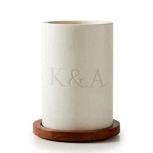markandgraham.com, Mark & Graham Wood And Marble Wine Chiller