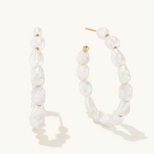 mejuri.com, Mejuri Bold Pearl Hoop Earrings