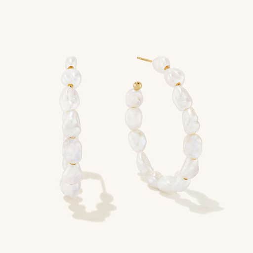 mejuri.com, Mejuri Bold Pearl Hoop Earrings