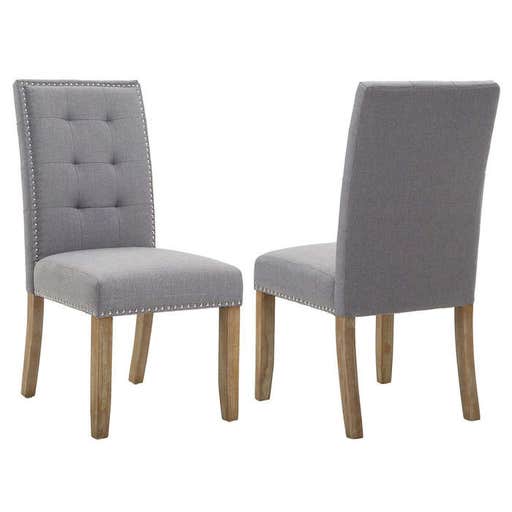 amazon.com, Merax Set of 2 Stylish Tufted Upholstered Fabric Dining Chairs