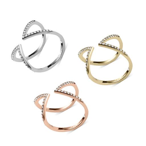 bloomingdales.com, Michael Kors Open Arrow Clear Pavé Ring