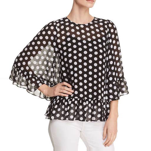 bloomingdales.com, MICHAEL Michael Kors Polka-Dot Ruffle Top