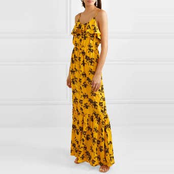 MICHAEL Michael Kors Ruffled Floral-Print Crepe Midi Dress