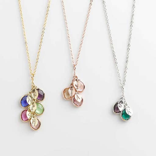 etsy.com, Mignonandmignon Birthstone Necklace