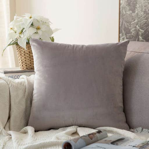 amazon.com, Miulee Velvet Soft Soild Decorative Square Throw Pillow Covers Set