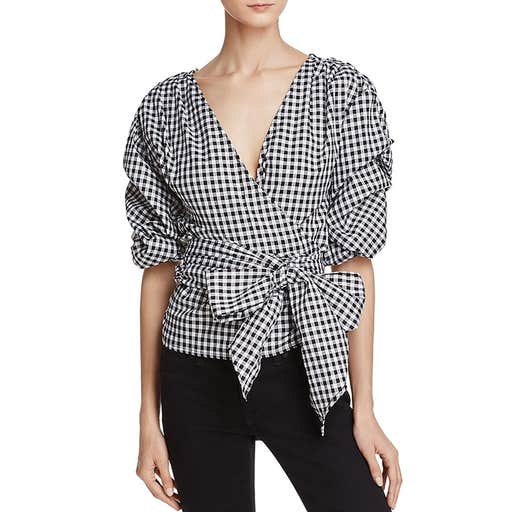 bloomingdales.com, MLM LABEL Salo Gingham Wrap Shirt