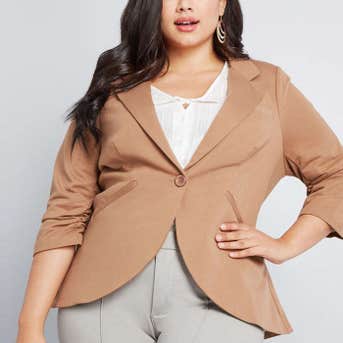 ModCloth Fine and Sandy Blazer
