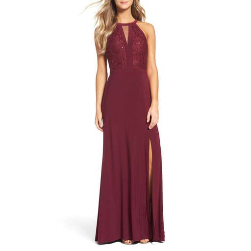 nordstrom.com, Morgan & Co. Lace & Jersey Gown
