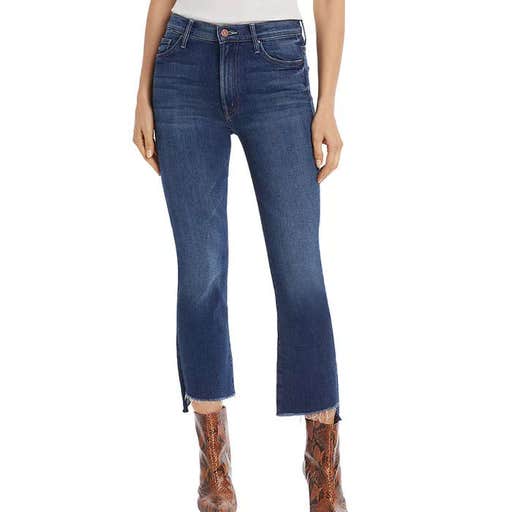 bloomingdales.com, Mother The Insider Crop Step Fray Flared Jeans
