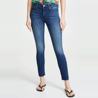 MOTHER The Looker Ankle Fray Jeans