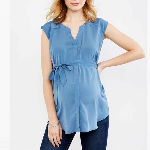 motherhood.com, Motherhood Maternity Cap Sleeve Tie Detail Maternity Tunic