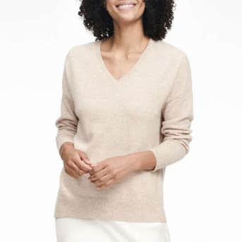 Naadam Cashmere Oversized V-Neck Sweater