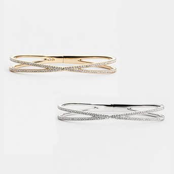 Nadri Pave Hinged Open Bracelet