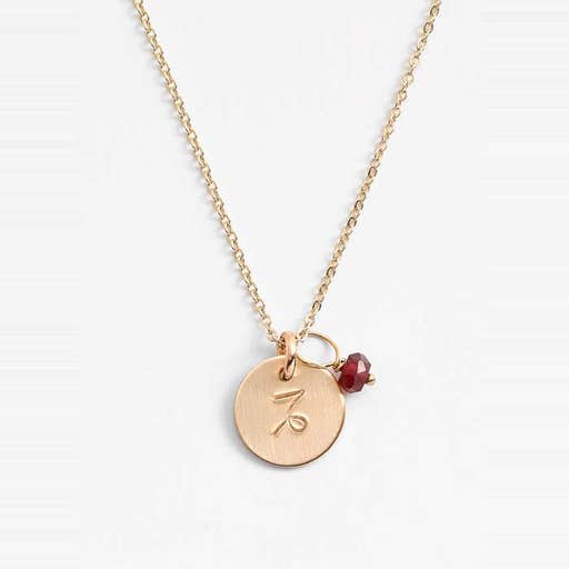 nordstrom.com, Nashelle 14k-Gold Fill & Semiprecious Birthstone Zodiac Mini Disc Necklace