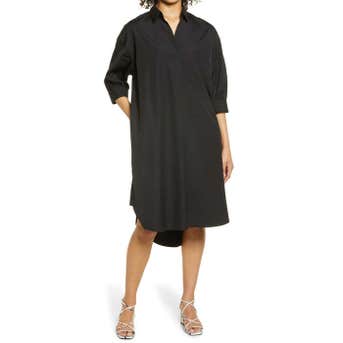 Nordstrom Oversize Three-Quarter Sleeve Shirtdress