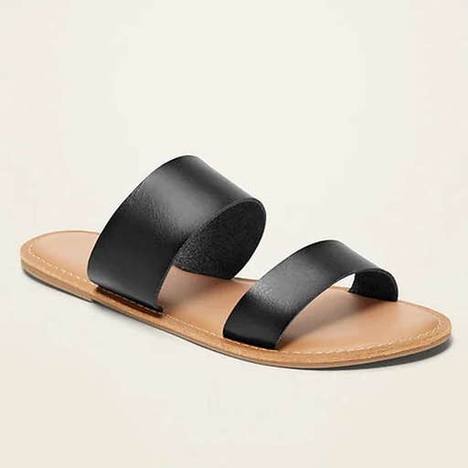 oldnavy.com, Old Navy Faux-Leather Double-Strap Slide Sandals
