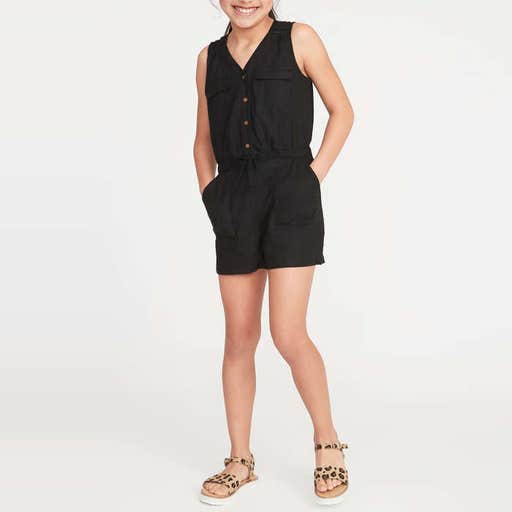 oldnavy.com, Old Navy Linen-Blend Utility-Pocket Romper