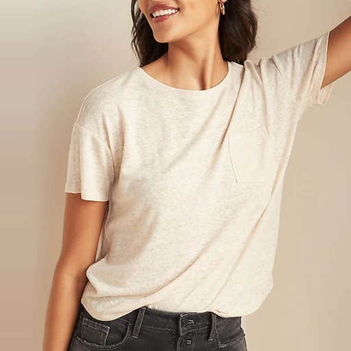 oldnavy.com, Old Navy Loose-Fit Linen-Blend Pocket Easy Tee