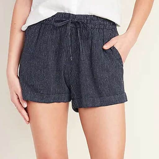 oldnavy.com, Old Navy Mid-Rise Linen-Blend Shorts