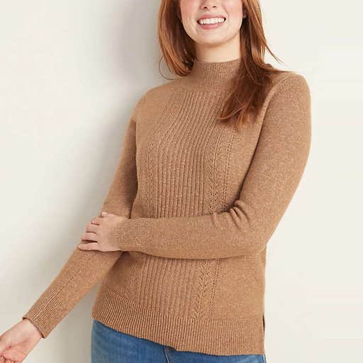 oldnavy.com, Old Navy Mock-Neck Pointelle Sweater