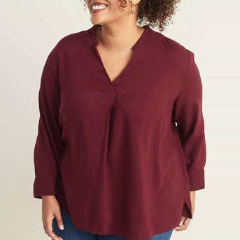 Old Navy Relaxed Plus-Size Pleated-Front Top