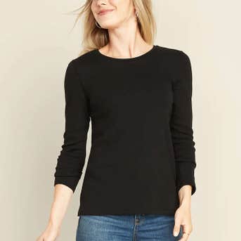 Old Navy Slim-Fit Bracelet-Sleeve Rib-Knit Tee