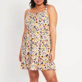 Old Navy Tie-Shoulder Fit & Flare Floral Cami Mini Dress